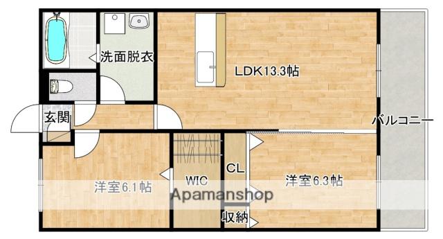 チェリーブロッサム久保原(2LDK/3階)の間取り写真
