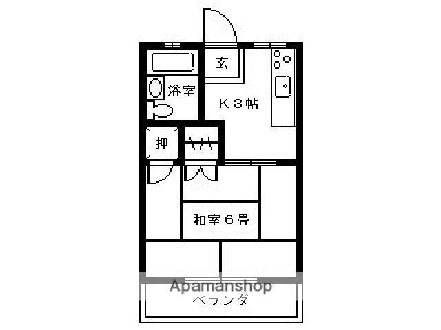 千日ビル(1K/4階)の間取り写真