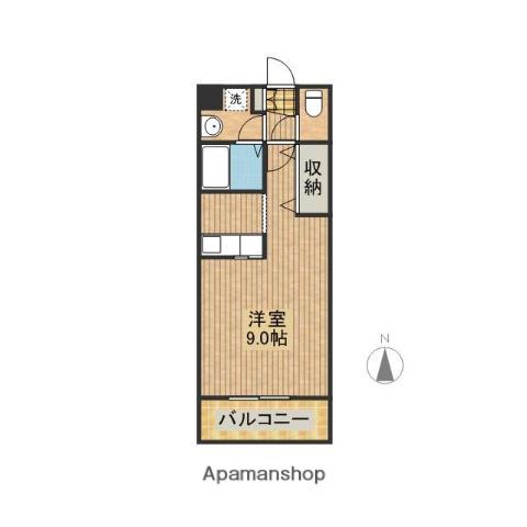 JUN丸山(1K/2階)の間取り写真