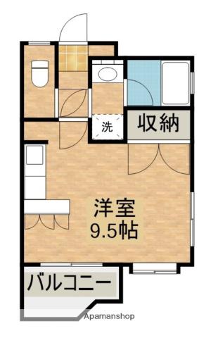 ロイヤルシティ大工(ワンルーム/2階)の間取り写真