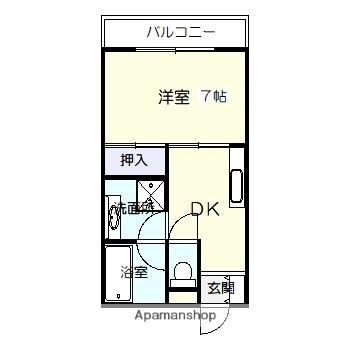 コスモアージュ後藤(1K/1階)の間取り写真