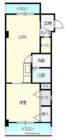 ゆとり218(1LDK/2階)の間取り写真