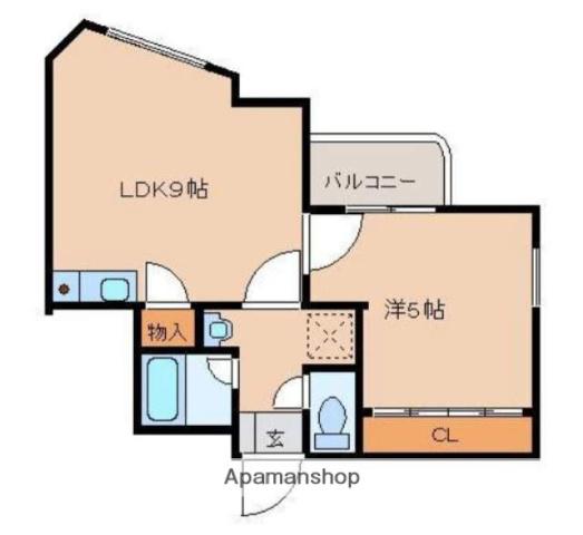 マトリクス(1LDK/6階)の間取り写真
