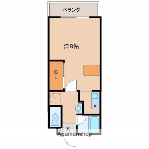 リバティハウス(ワンルーム/3階)の間取り写真