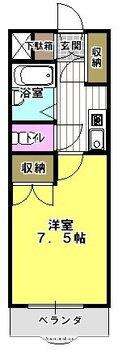 コスタ飛江田(1K/3階)の間取り写真