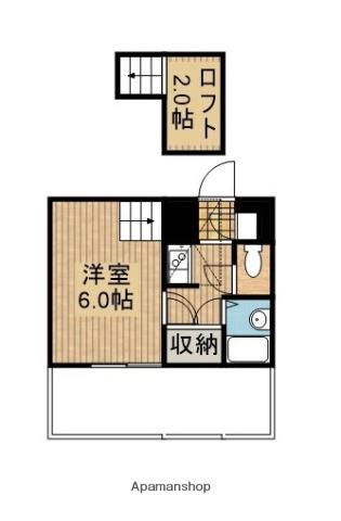 クレール宮崎(1K/6階)の間取り写真