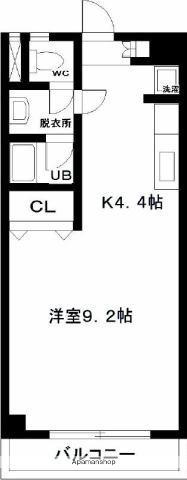 日南線 宮崎駅 徒歩8分 7階建 築23年(ワンルーム/5階)の間取り写真