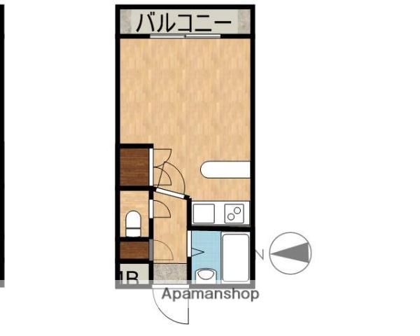 ロワイヤルヒルズ壱番館(ワンルーム/5階)の間取り写真