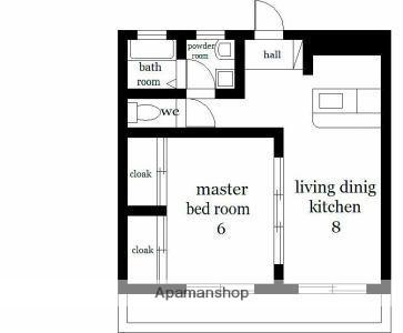 リージェントマンション(1LDK/4階)の間取り写真