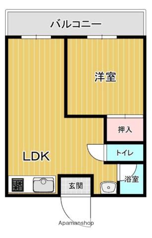 メモワール2(1LDK/2階)の間取り写真
