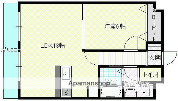 JFEELⅢ(1LDK/2階)の間取り写真