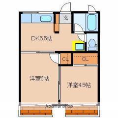 ファーストライフ Ⅱ(2K/1階)の間取り写真