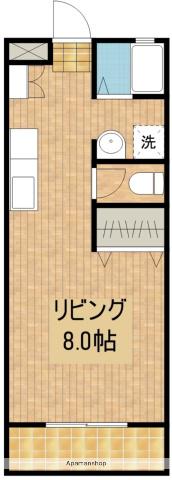 リバーサイド大島Ⅱ(ワンルーム/1階)の間取り写真