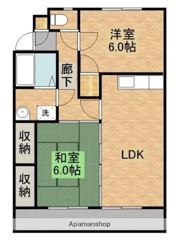 フジマンション(2LDK/2階)の間取り写真
