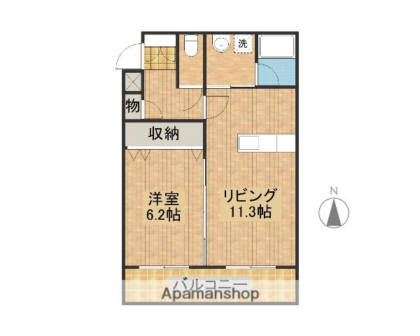 ソフィア船塚(1LDK/2階)の間取り写真