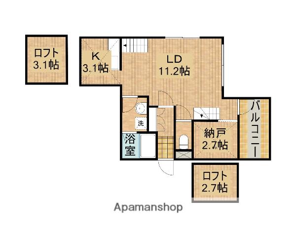 BLUE NOTE(ワンルーム/4階)の間取り写真