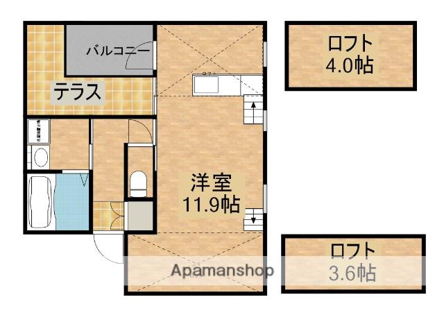 アルテマイスターグエル(ワンルーム/2階)の間取り写真