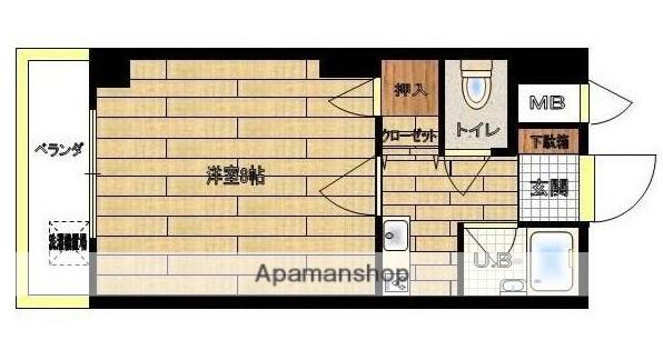 スカイコート宮崎Ⅱ(1K/5階)の間取り写真