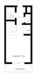 グリーンエミネンスⅡ(ワンルーム/3階)の間取り写真