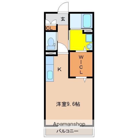 コンフォート吉村(ワンルーム/2階)の間取り写真