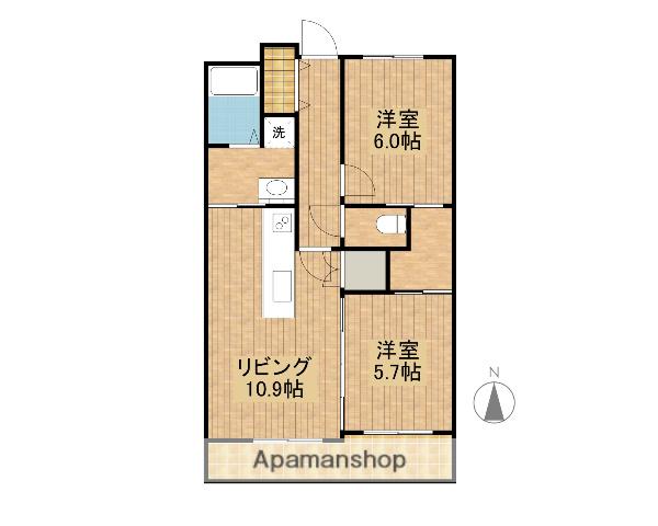 エストコンフォート(2LDK/2階)の間取り写真