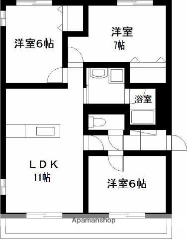 COLLINE(3LDK/2階)の間取り写真