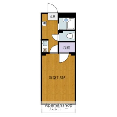 ベルトピア宮崎6(1K/1階)の間取り写真