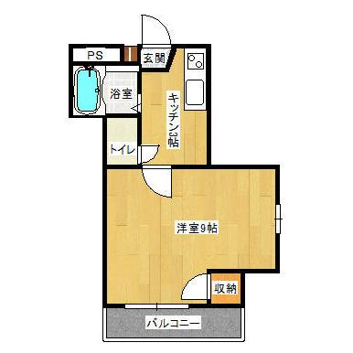 コスタ清武(1K/3階)の間取り写真