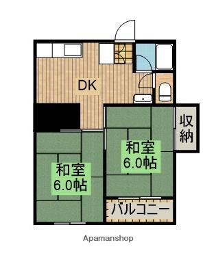 メゾン東大和(2K/3階)の間取り写真