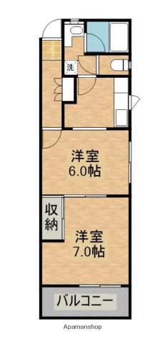 コーラルマンションB棟(1DK/3階)の間取り写真