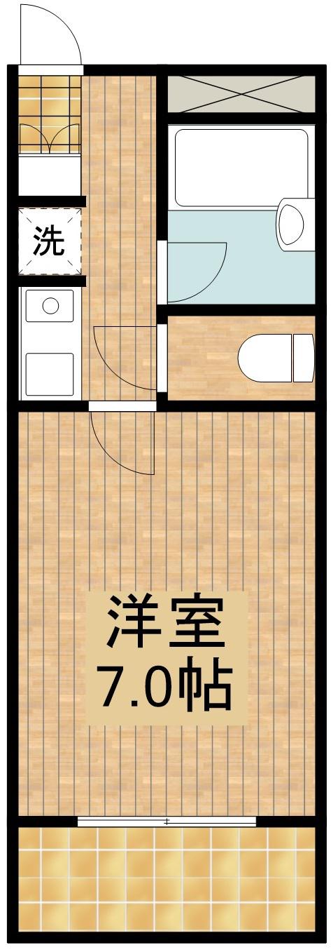 フォルム宮崎駅南(1K/3階)の間取り写真