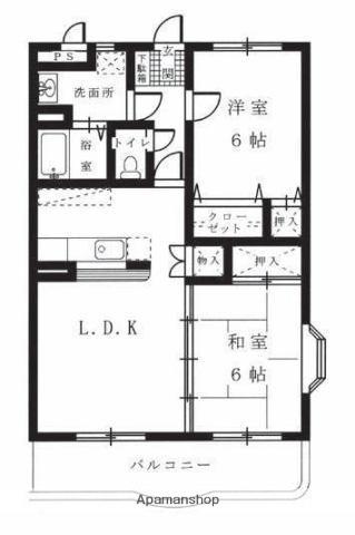 メゾン・ド・笹(2LDK/3階)の間取り写真