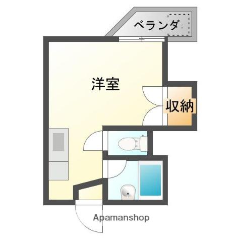 第二匠家ビル(ワンルーム/3階)の間取り写真