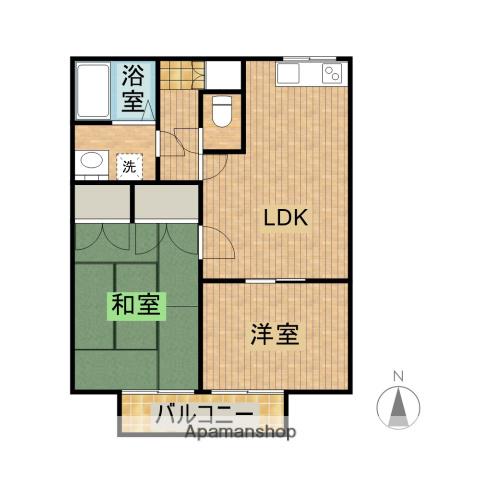 ラ・ペシュルながとも(2LDK/2階)の間取り写真