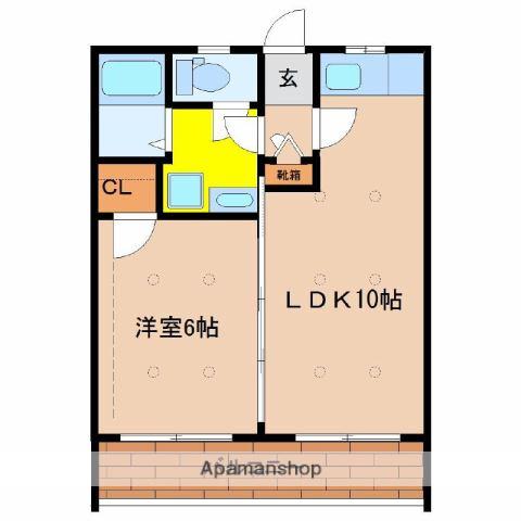 ディアコート・アイKAWARAMACHI Ⅱ(1LDK/1階)の間取り写真