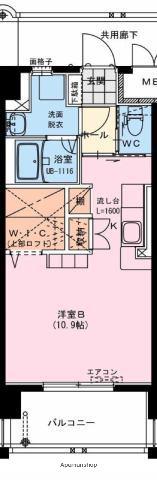 アクア広島(ワンルーム/8階)の間取り写真