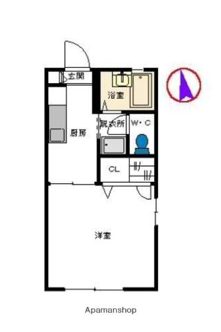 ビーブル大塚(1K/1階)の間取り写真