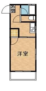 スプルース(1K/4階)の間取り写真