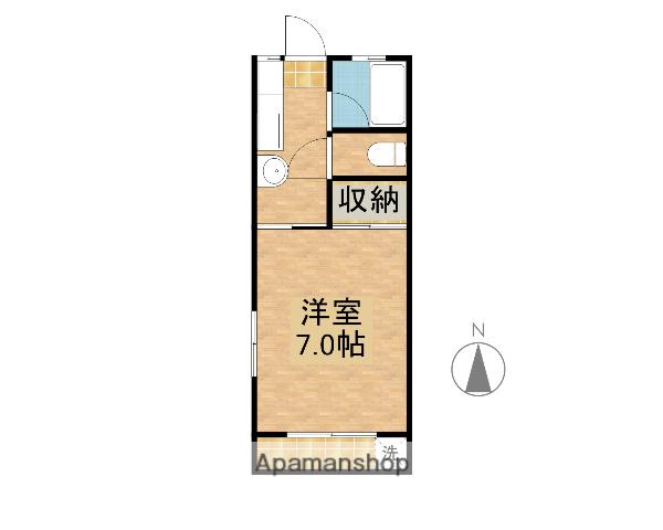 山口コーポ(1K/2階)の間取り写真