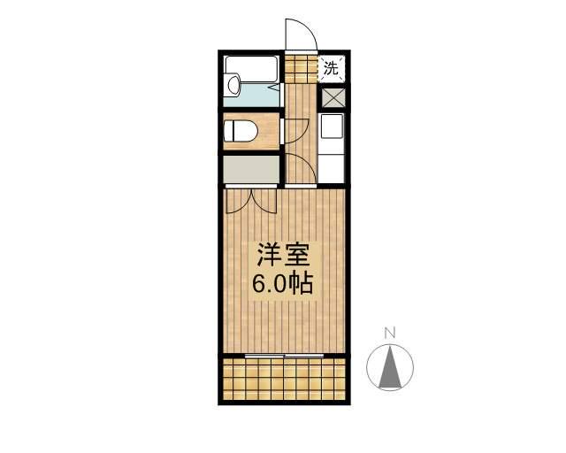 堀川アメニティ(1K/3階)の間取り写真