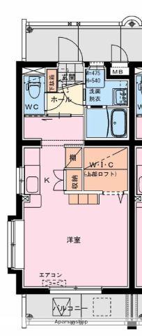 オーシャンハイツ弐番館(ワンルーム/2階)の間取り写真