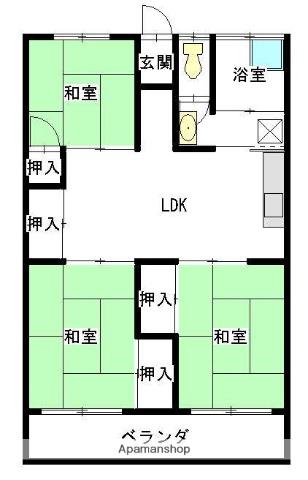 小松ビル(3LDK/3階)の間取り写真