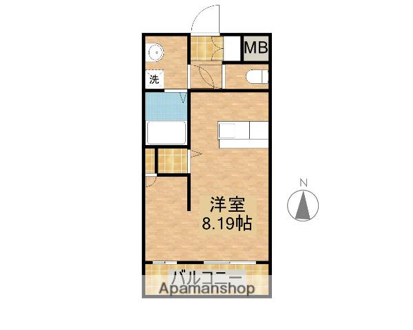 マリベールARASHICⅡ(ワンルーム/3階)の間取り写真