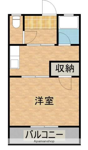 サンフラット大坪(1DK/3階)の間取り写真