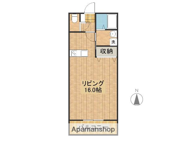 3106BLDG.原町(ワンルーム/2階)の間取り写真