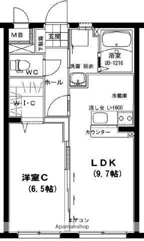 グランデュオ・日向(1LDK/1階)の間取り写真