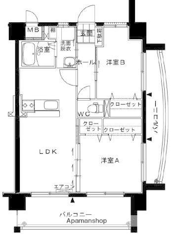 バロネッセ(2LDK/3階)の間取り写真