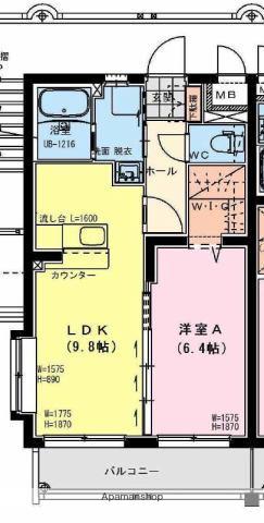 ラフィーネ桜館(1LDK/1階)の間取り写真