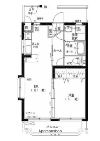 エスペランサ(1LDK/1階)の間取り写真