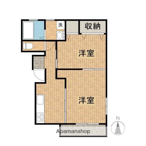 ユウトクハイツ(2K/2階)の間取り写真